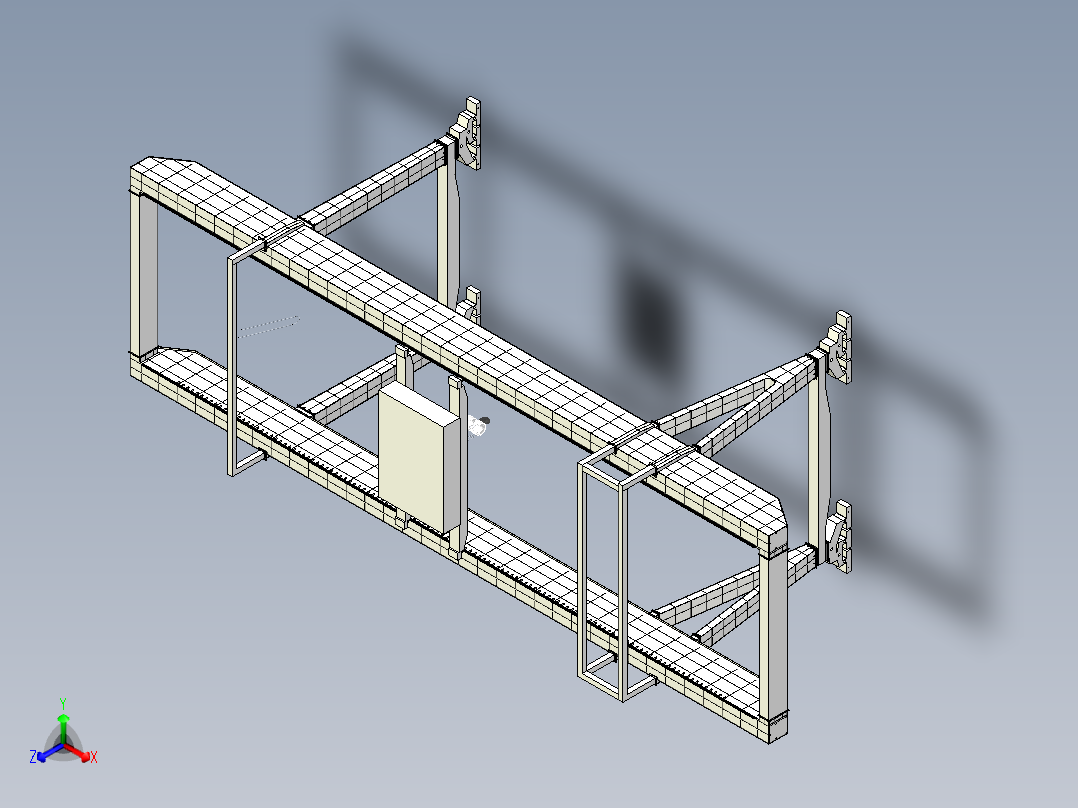 龙门起重机三维+CAD图纸
