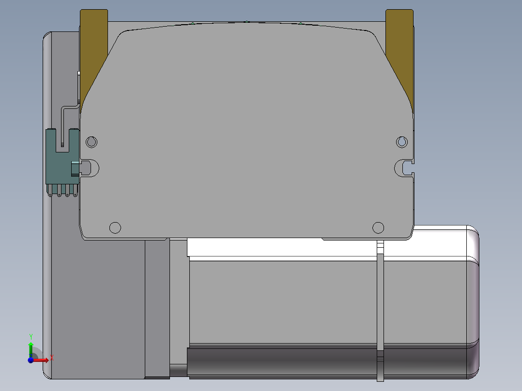 MTB同步带半封闭MTB14M-RD-200W前视图