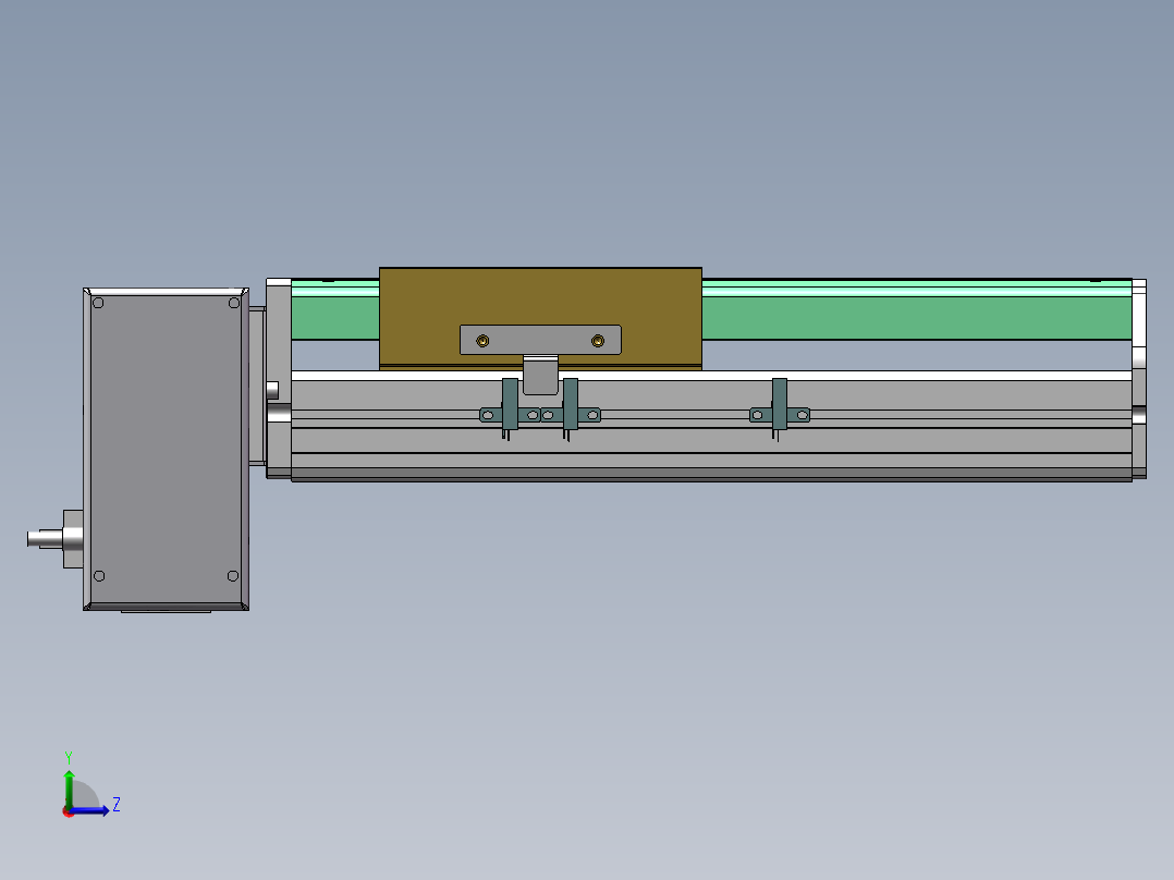 MTB同步带半封闭MTB14M-RD-200W左视图