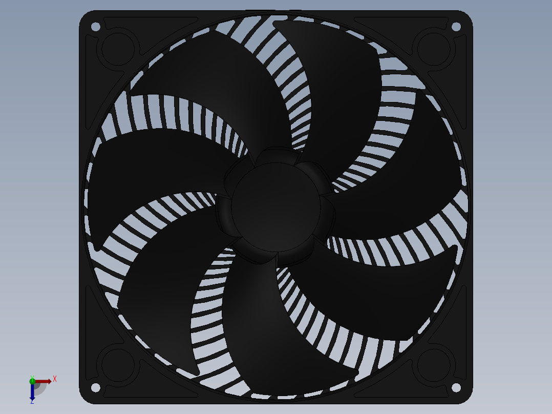 180mm电脑风扇俯视图