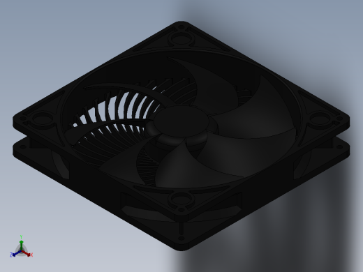 180mm电脑风扇正等轴测缩略图