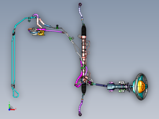 机械式液压助力转向系统HPS设计前视缩略图