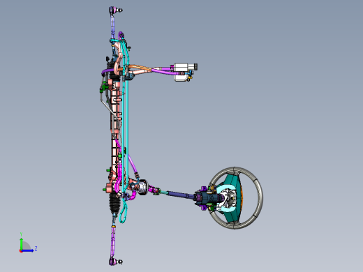 机械式液压助力转向系统HPS设计左视缩略图