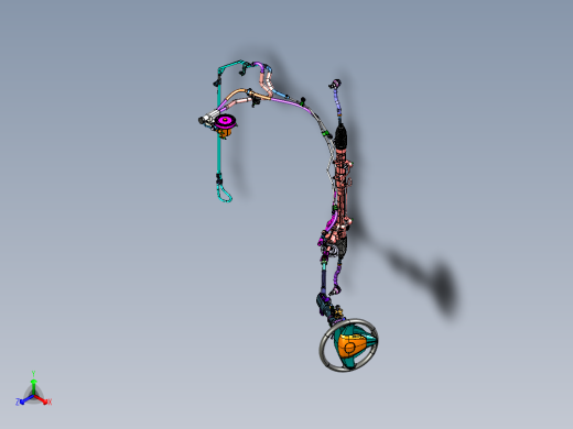 机械式液压助力转向系统HPS设计正等轴测缩略图