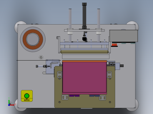 锂电池贴胶带机3D数模图纸 Solidworks20设计前视缩略图
