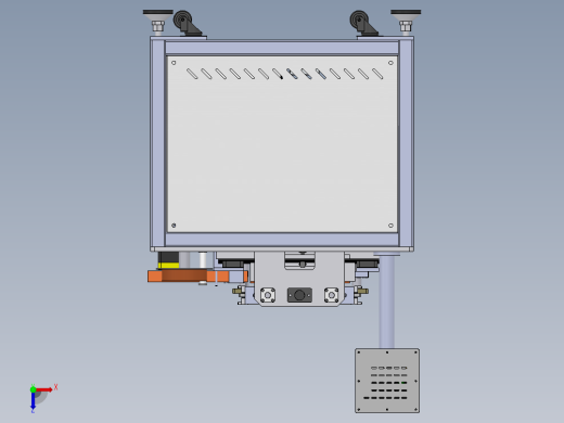 锂电池贴胶带机3D数模图纸 Solidworks20设计俯视缩略图