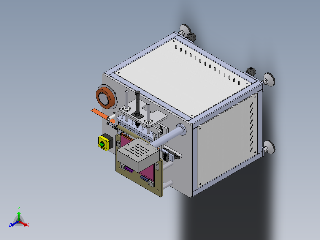 锂电池贴胶带机3D数模图纸 Solidworks20设计正等轴测图