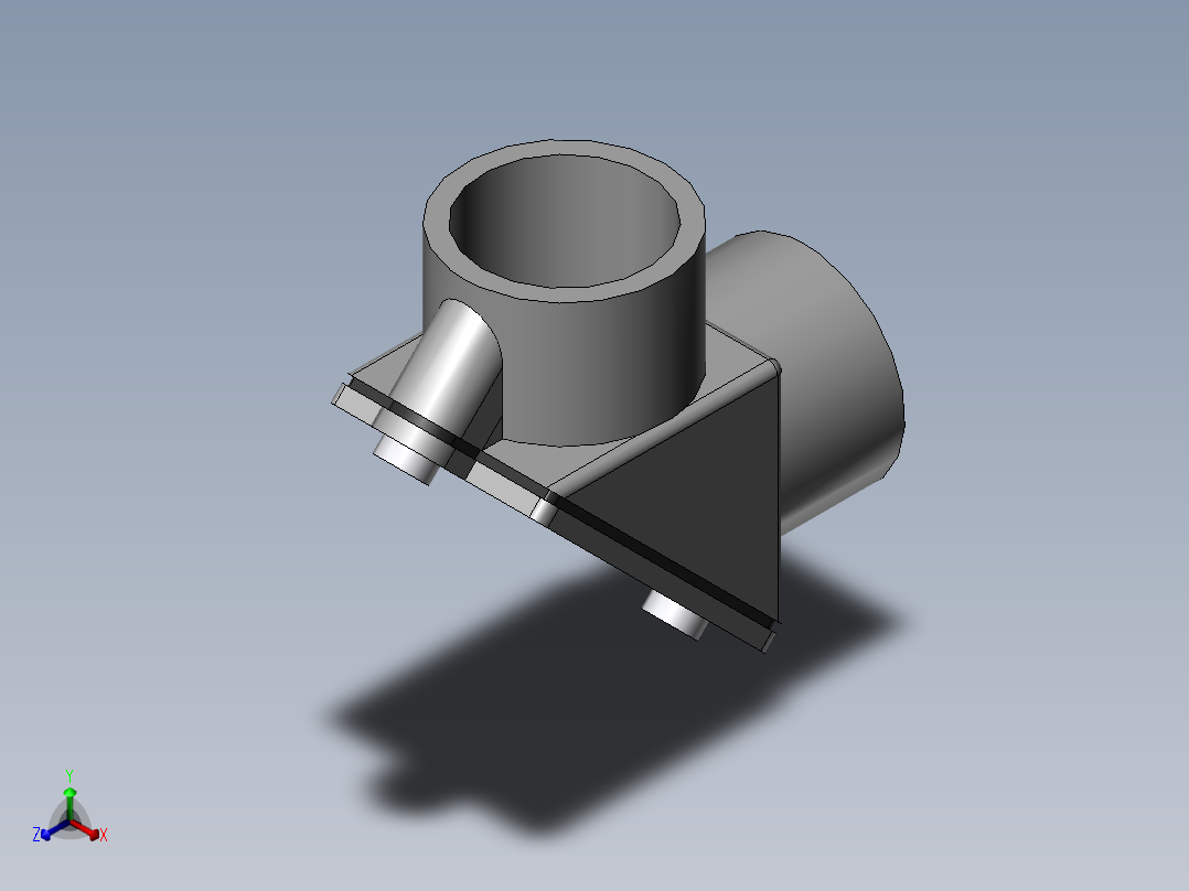 pvc conduit--pull-elbow-90deg正等轴测图