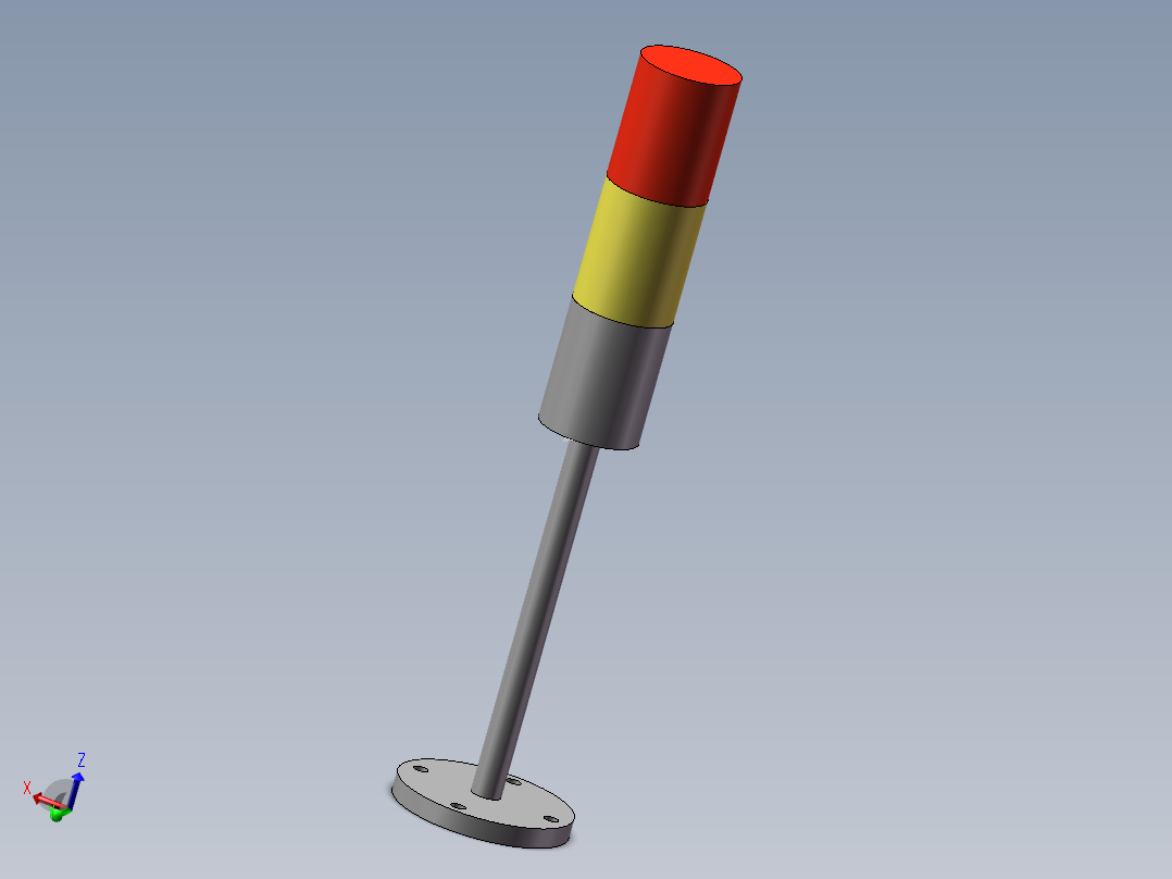 LTA-505带声音三节闪亮24V 三色灯主视图