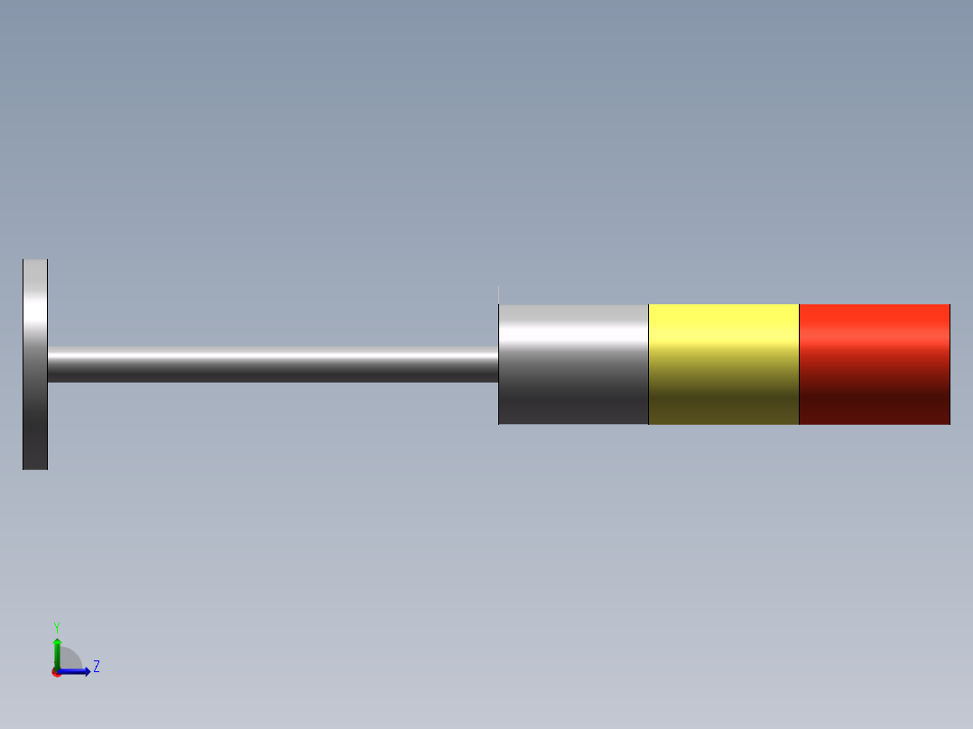 LTA-505带声音三节闪亮24V 三色灯左视图