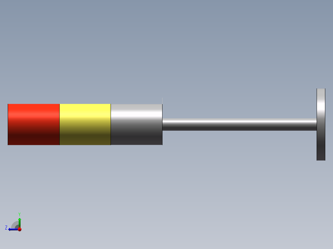 LTA-505带声音三节闪亮24V 三色灯右视图