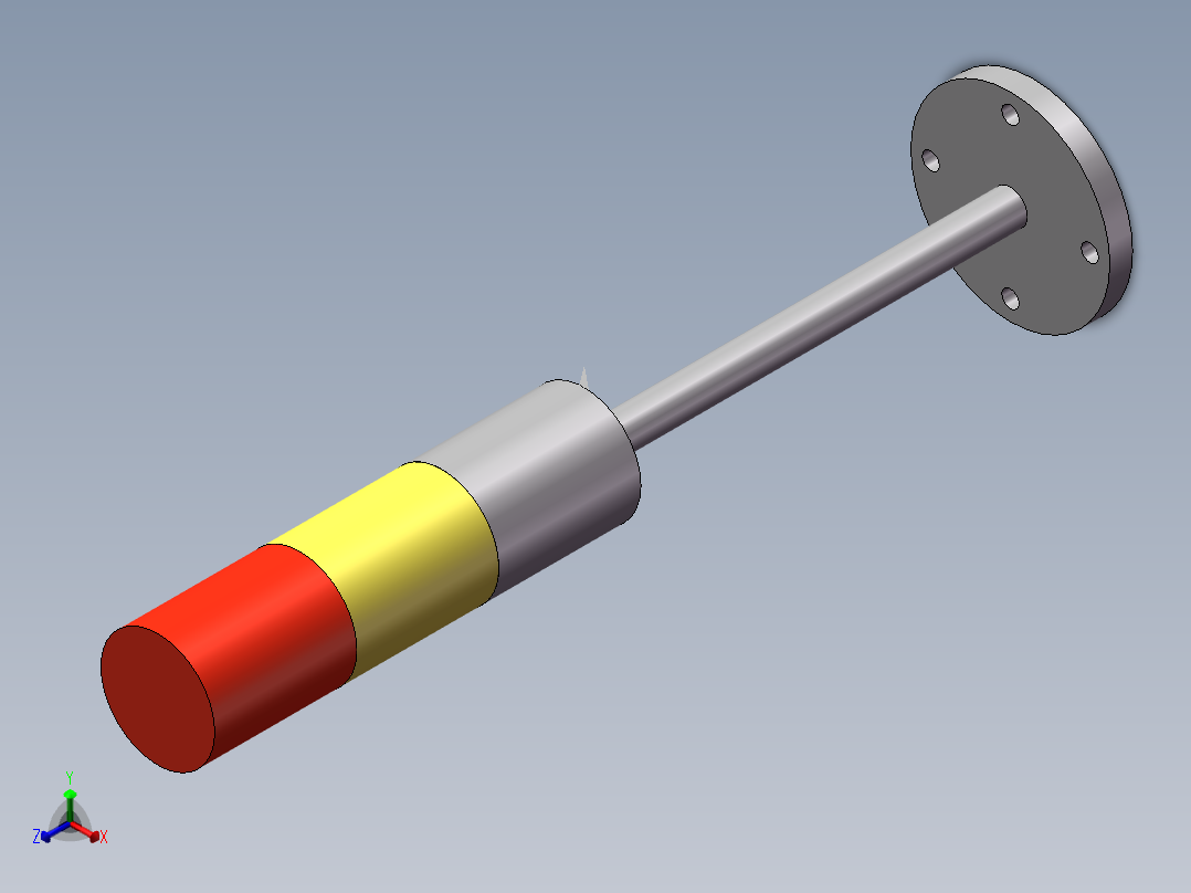 LTA-505带声音三节闪亮24V 三色灯正等轴测图