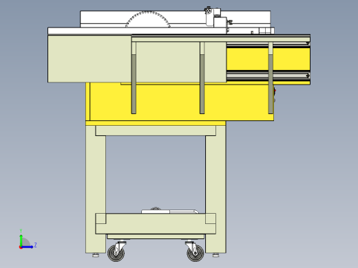 带圆锯和空开的圆台锯工作台左视缩略图