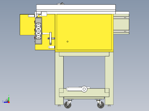 带圆锯和空开的圆台锯工作台右视缩略图