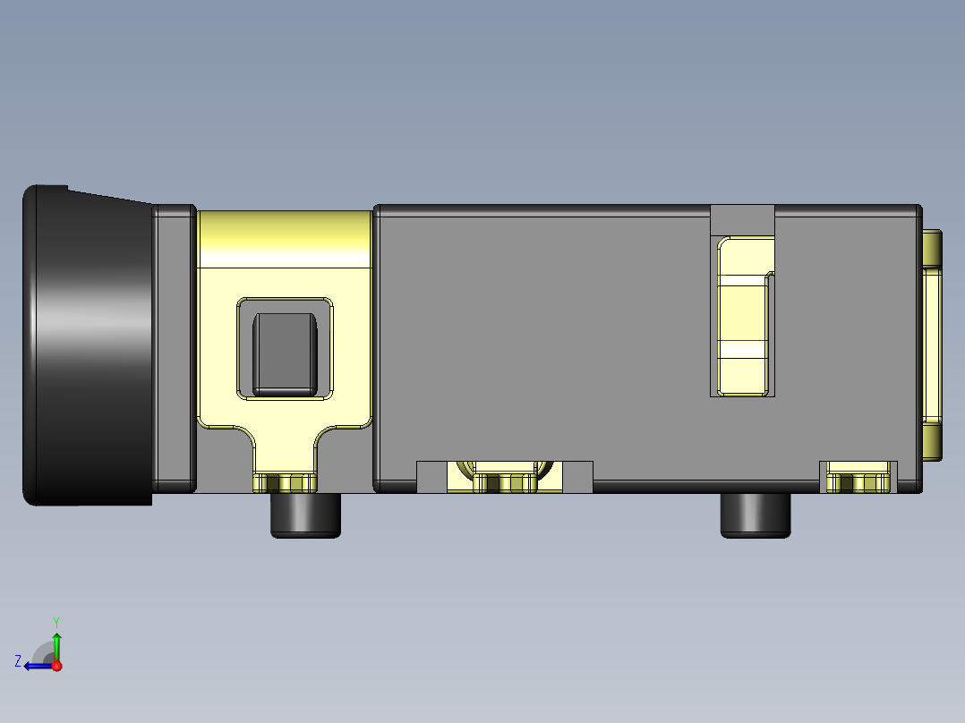 PJ311D (PJ-311D) SMD PCB 安装 3.5mm 音频插孔母插座右视图