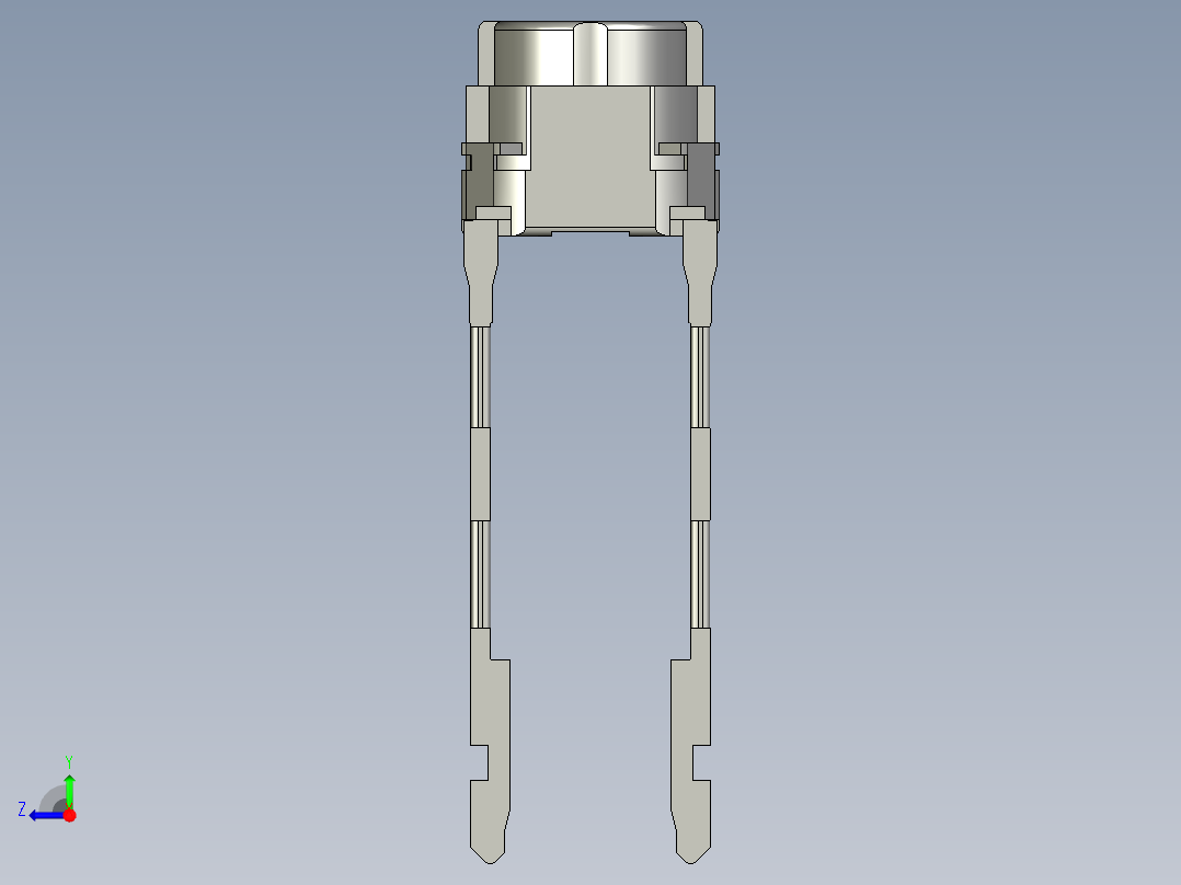 16毫米方形长程2R轻触开关右视图