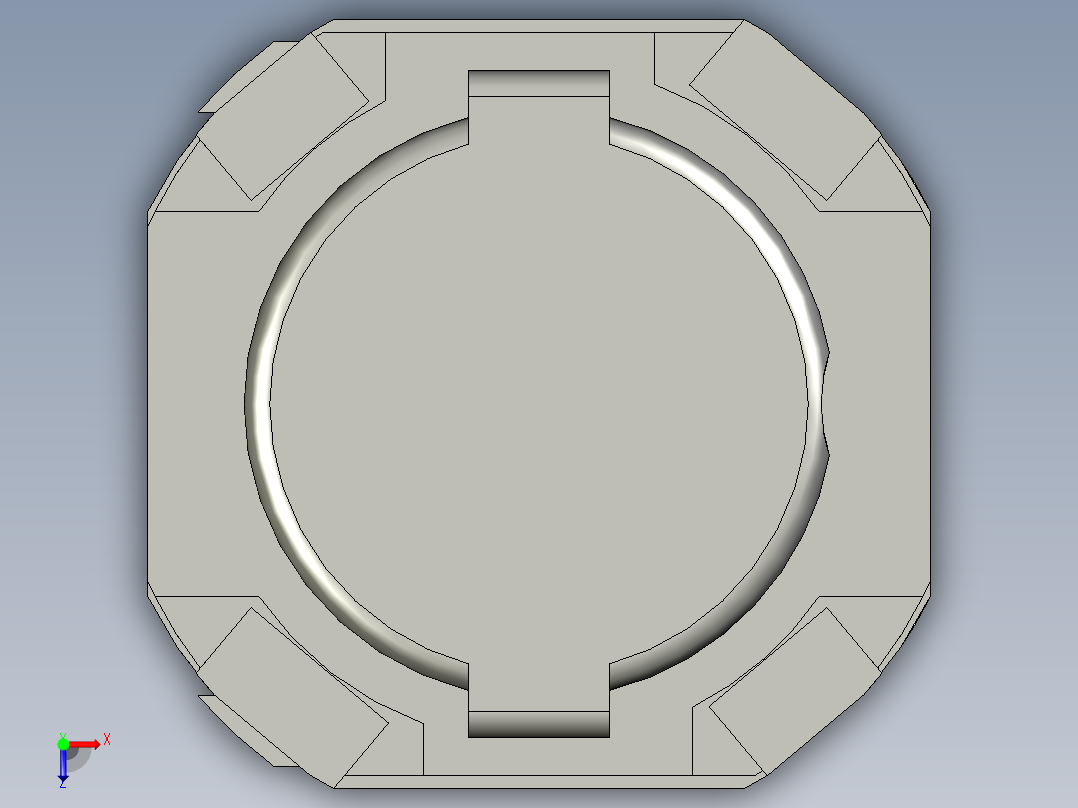 16毫米方形长程2R轻触开关俯视图