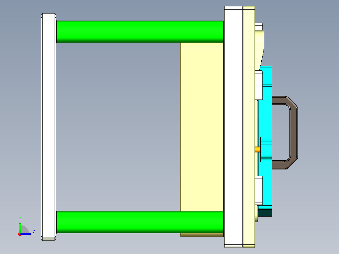 aap10-lcd-cover-al-CNC2笔记本CNC工装夹具三维模型-1110左视图