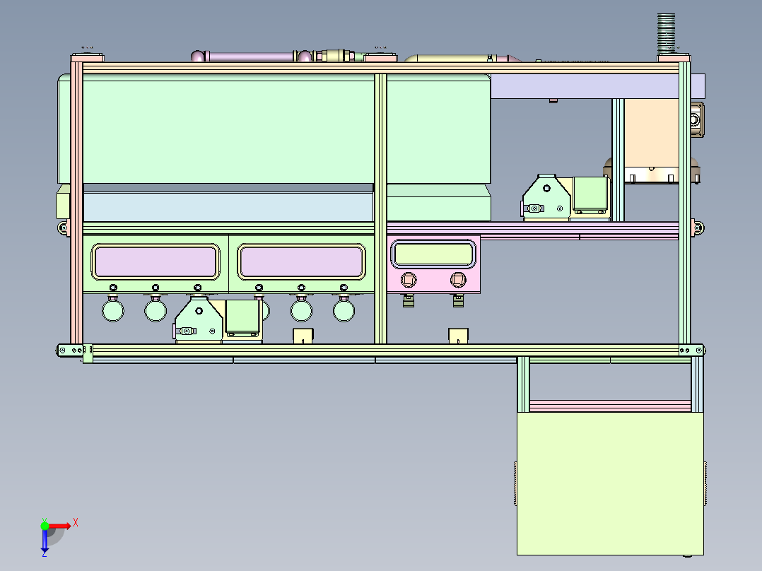 研磨装卸设备step俯视图