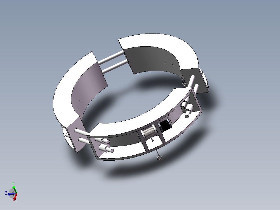 海上风机安装塔柱高空吊装平台设计