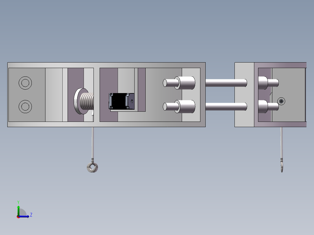海上风机安装塔柱高空吊装平台设计左视图