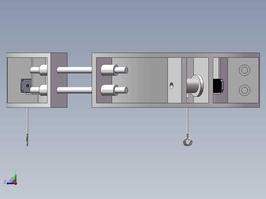 海上风机安装塔柱高空吊装平台设计右视图