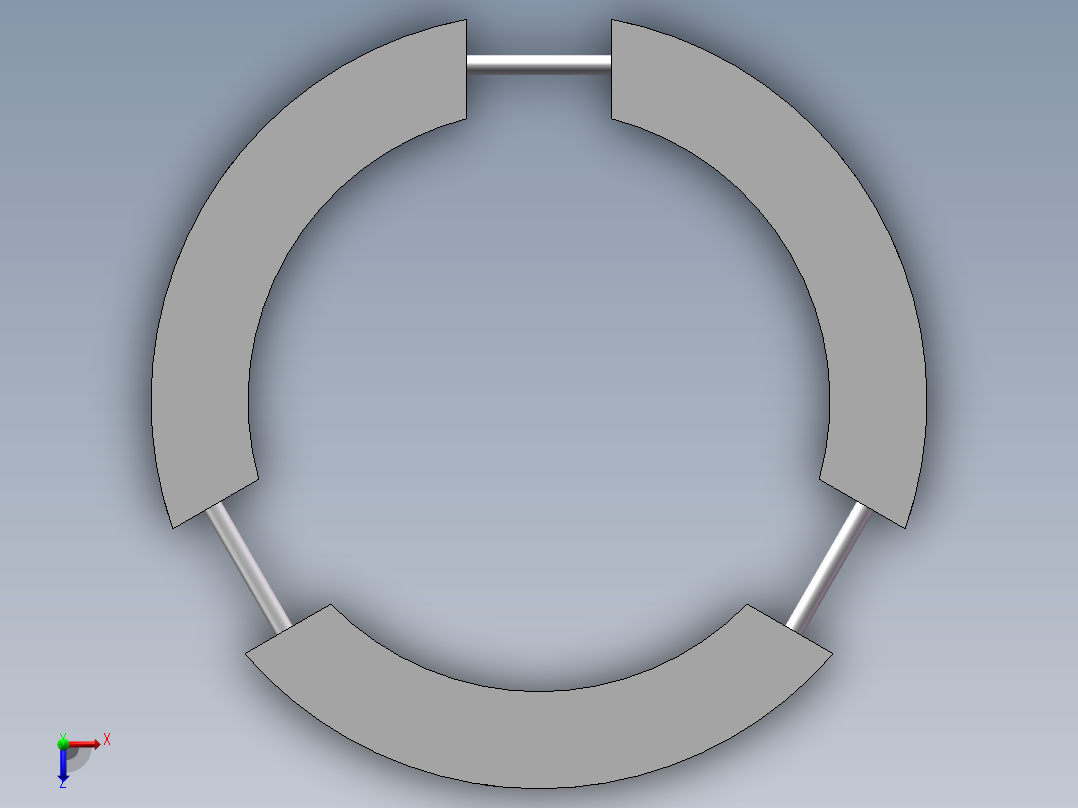 海上风机安装塔柱高空吊装平台设计俯视图