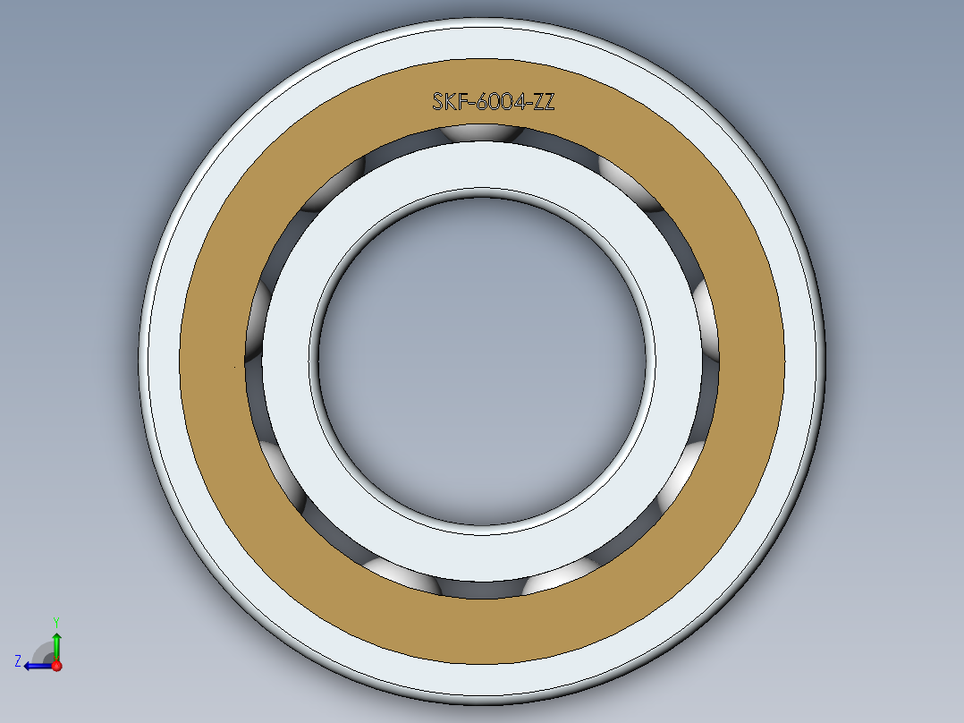 SKF深沟球轴承6004-2Zmmmx右视图