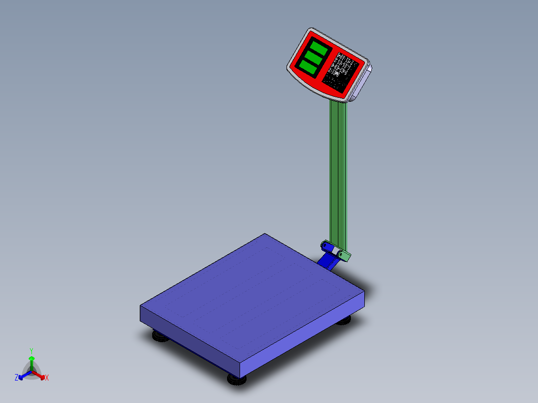 电子秤正等轴测图