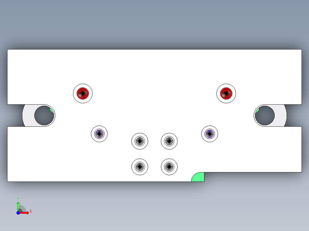 衔铁整线模具前视图