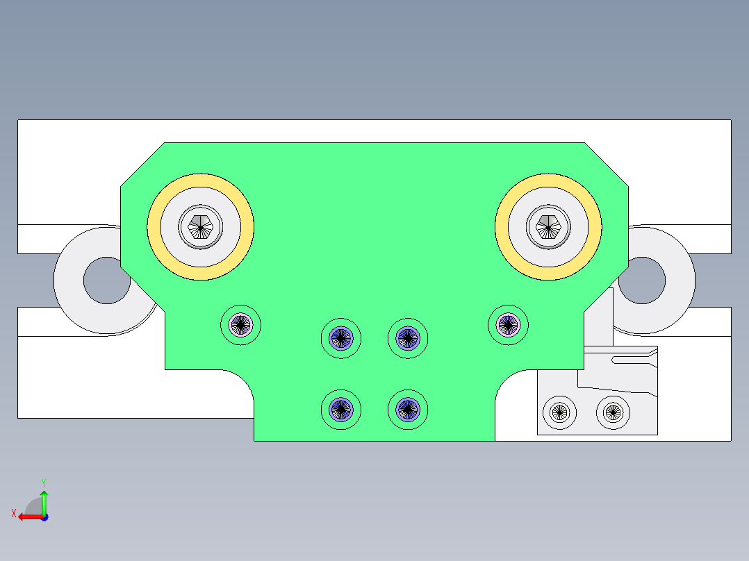 衔铁整线模具后视图
