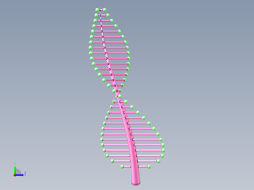 随形变化的树叶左视图