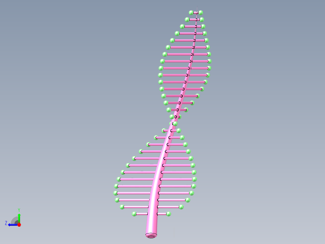 随形变化的树叶右视图