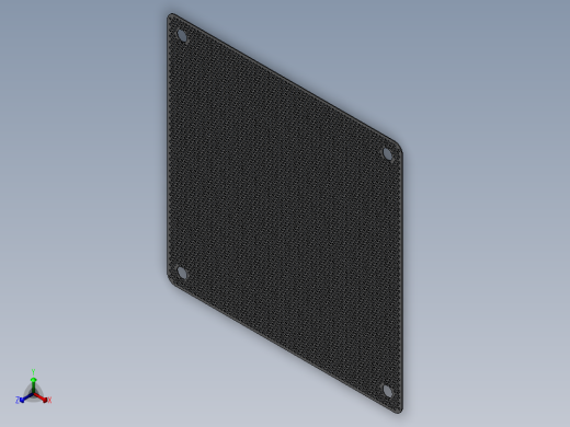 风扇除尘过滤器40mm 140mm 12正等轴测缩略图