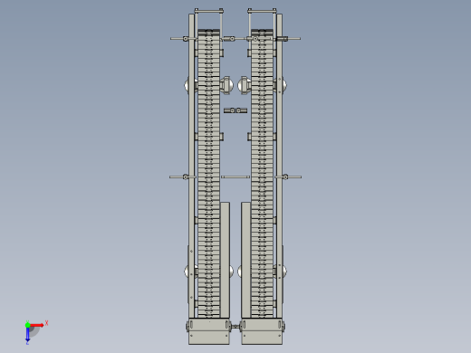 重型双排链滚筒输送机俯视缩略图