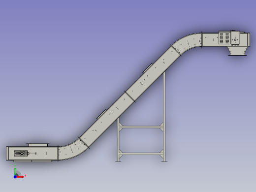 Z型爬坡输送机总图前视缩略图