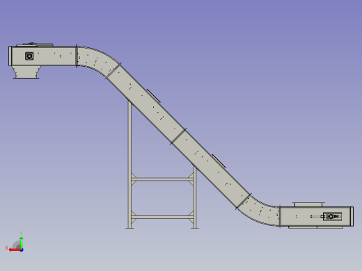 Z型爬坡输送机总图后视缩略图