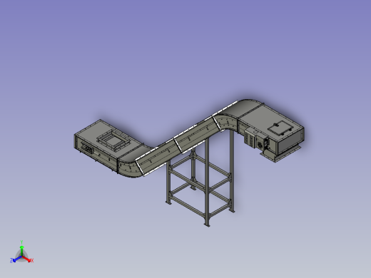 Z型爬坡输送机总图正等轴测缩略图