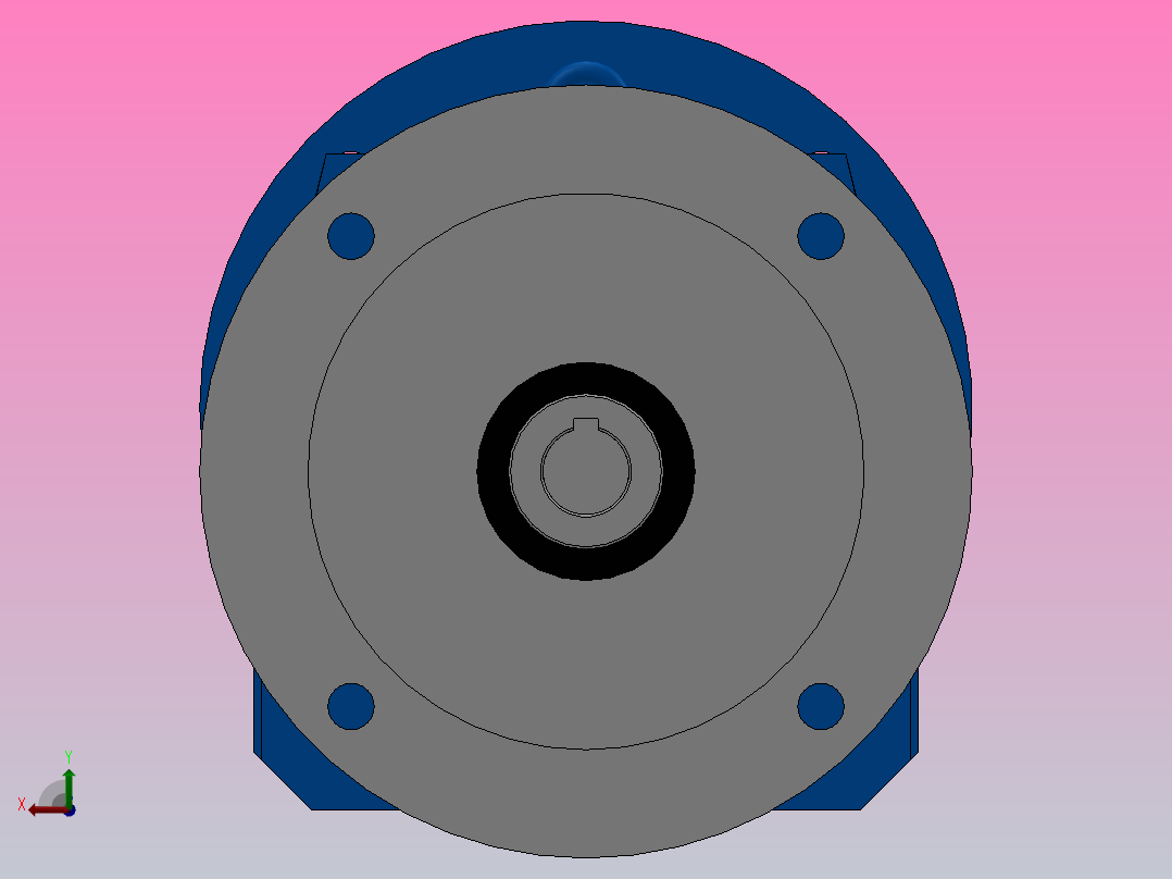RF67ZP斜齿轮减速机RF67-4.29-M1-P112-Φ250后视图