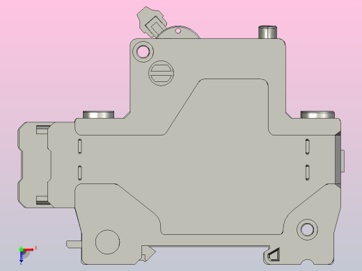 DZ47LE-32&amp;3P&amp;N&amp;剩余电流动作断路器三维模型202307俯视缩略图