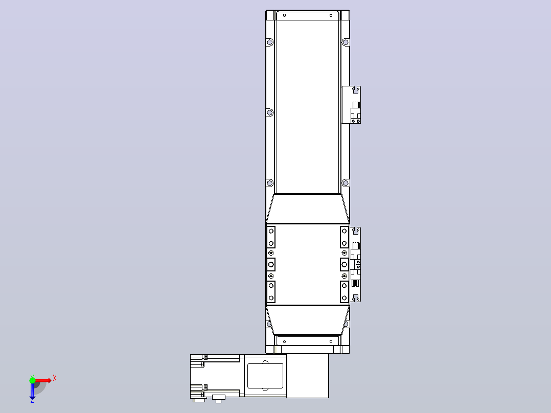 机器人皮带驱动直线轴TPA-GCB-120-P70-L200-DR-M20-N3俯视图