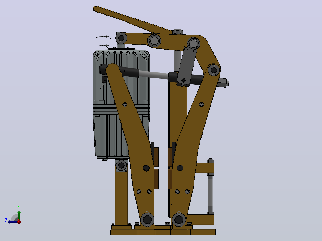 YP21系列电力液压盘式制动器YP21-500-450×30-ⅡB-CL.RL.WL.HL.H右视图