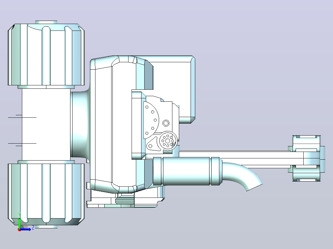 ZW3D挖掘机左视图