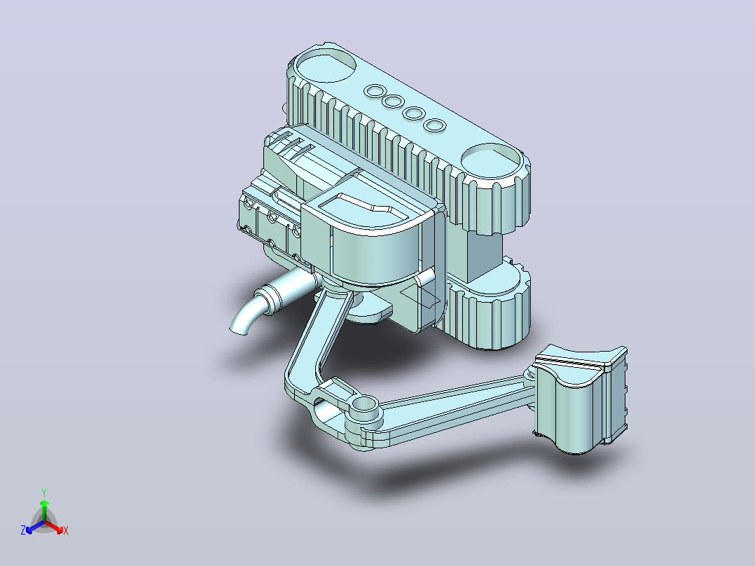 ZW3D挖掘机正等轴测图