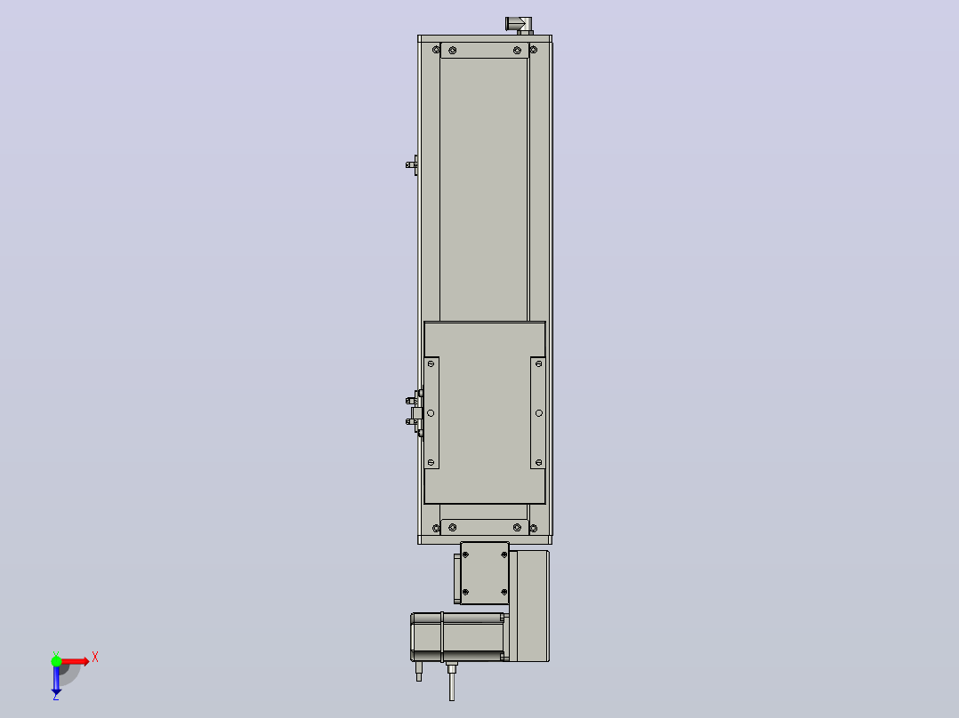 ACB17-300-R-400W ACB17 皮带驱动直线滑台模组俯视图