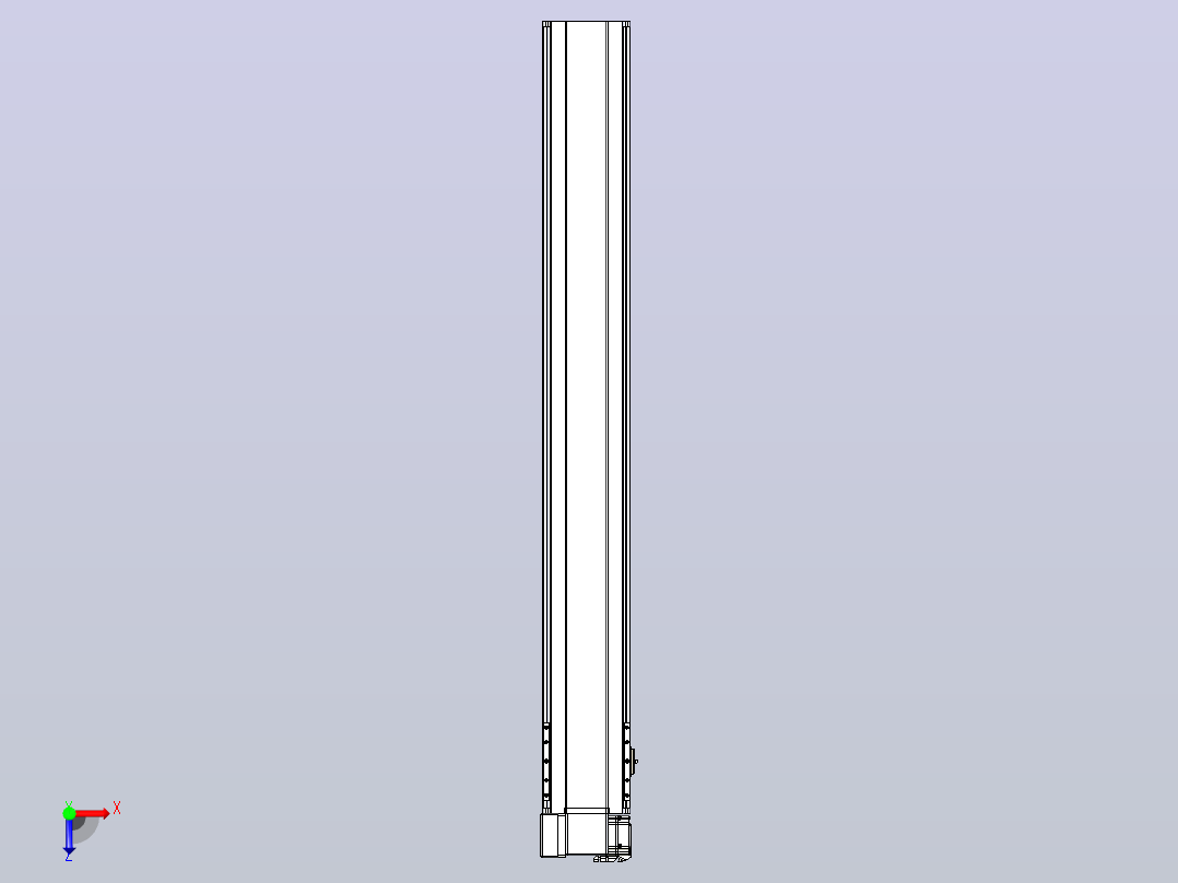 皮带直线轴半封闭可选导轨TPA-HNB-175D-140-L1300-LP-Y-P75-N3俯视图