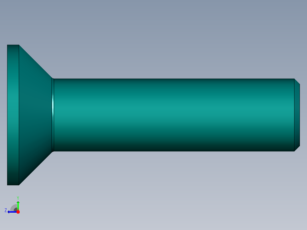 GB-T70.3-2008 内六角沉头螺钉右视图