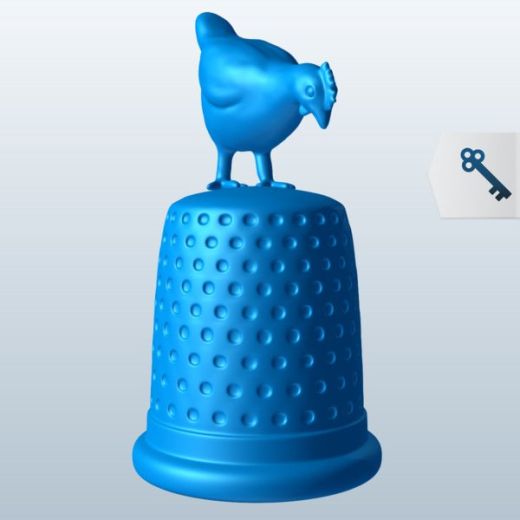 站在 V1 3D 顶部的鸡