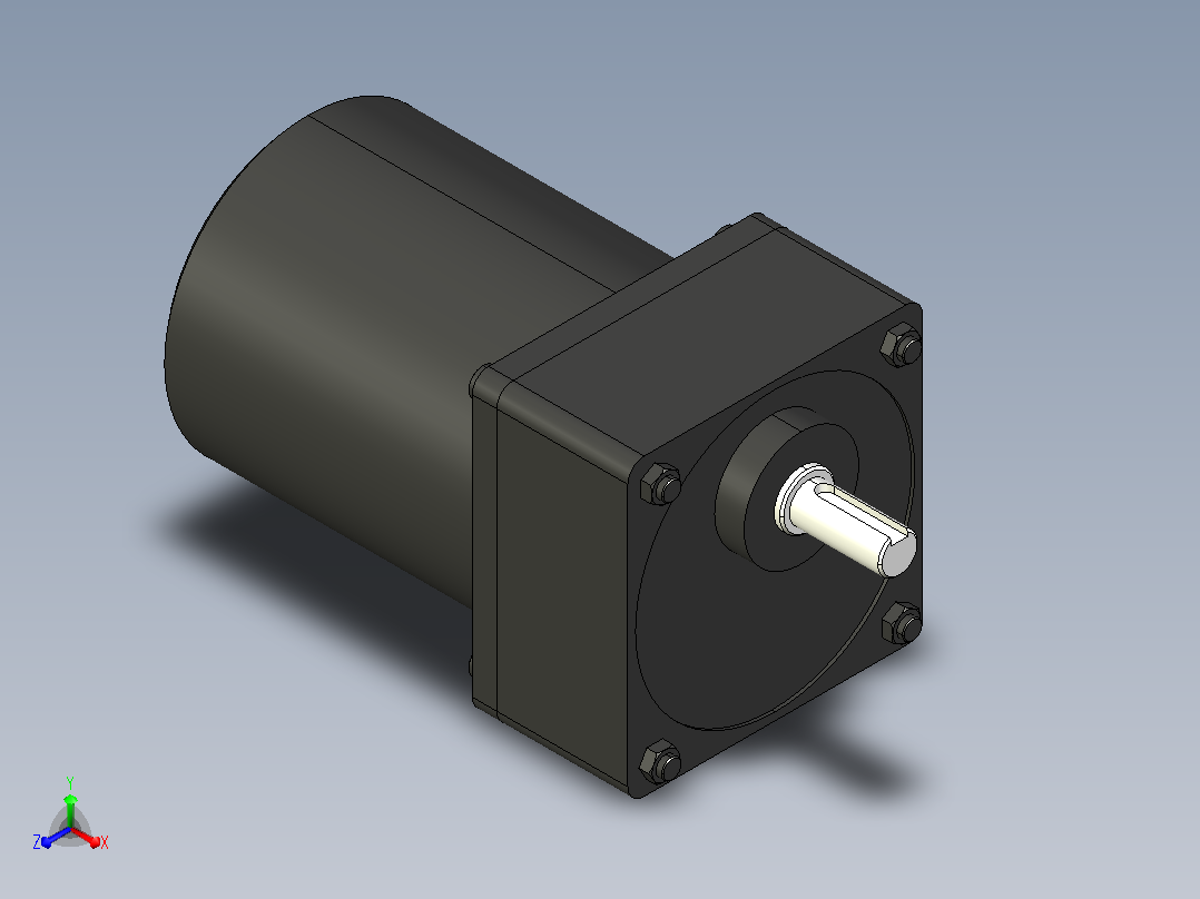 40W 微型减速电机[41K40GN-S3]正等轴测图