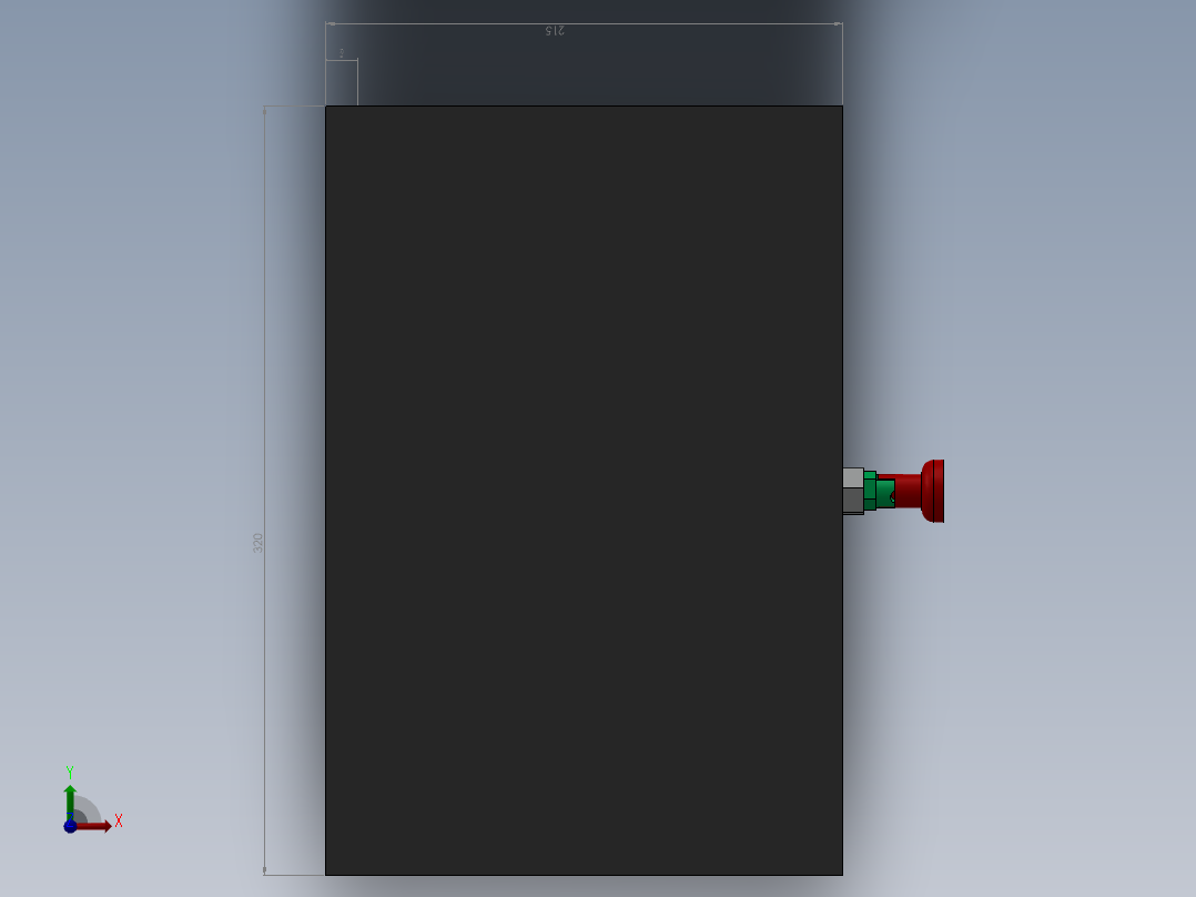 旋转支架治具前视图